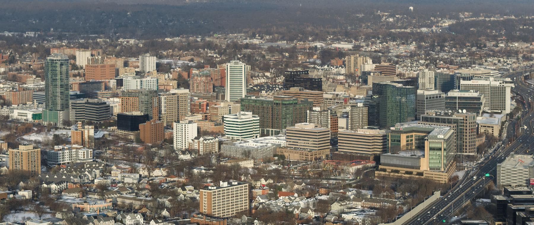 Stamford, Connecticut, at dusk